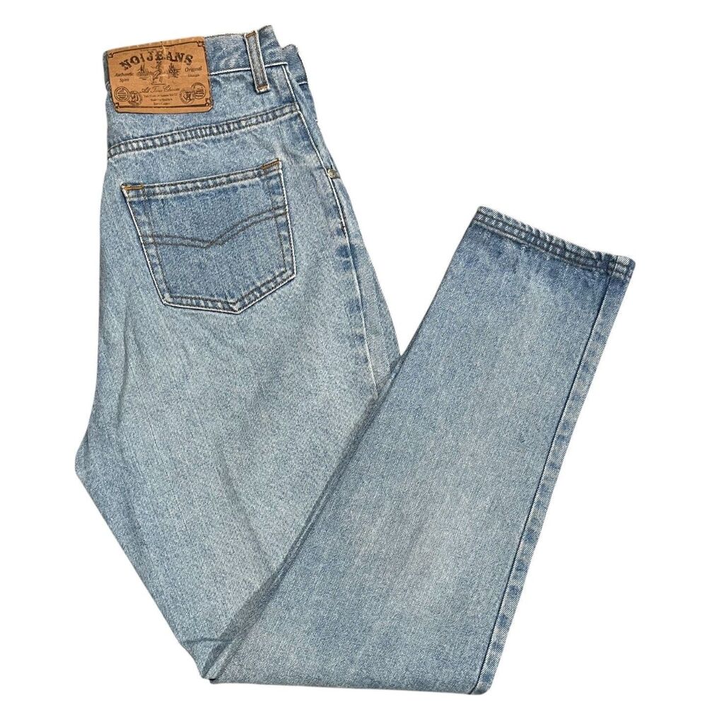 Vintage 80’s Absolutely No! Button Fly Mom Blue Jeans High Rise Tapered Leg Sz 7